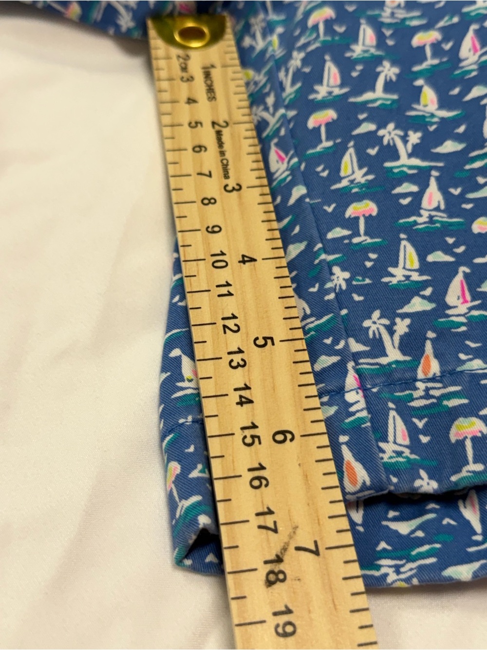 NWT Vineyard Vines Boys Breaker Shorts Blue Size 8 Blue Nautical Palm Tree - Picture 7 of 8
